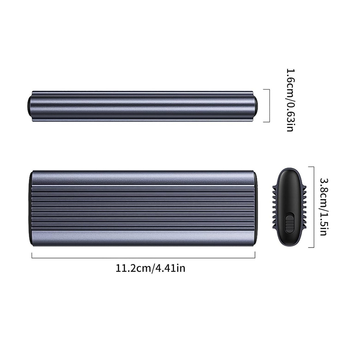CASE USB-C PARA SSD M.2 SATA/NVME DN-K2602