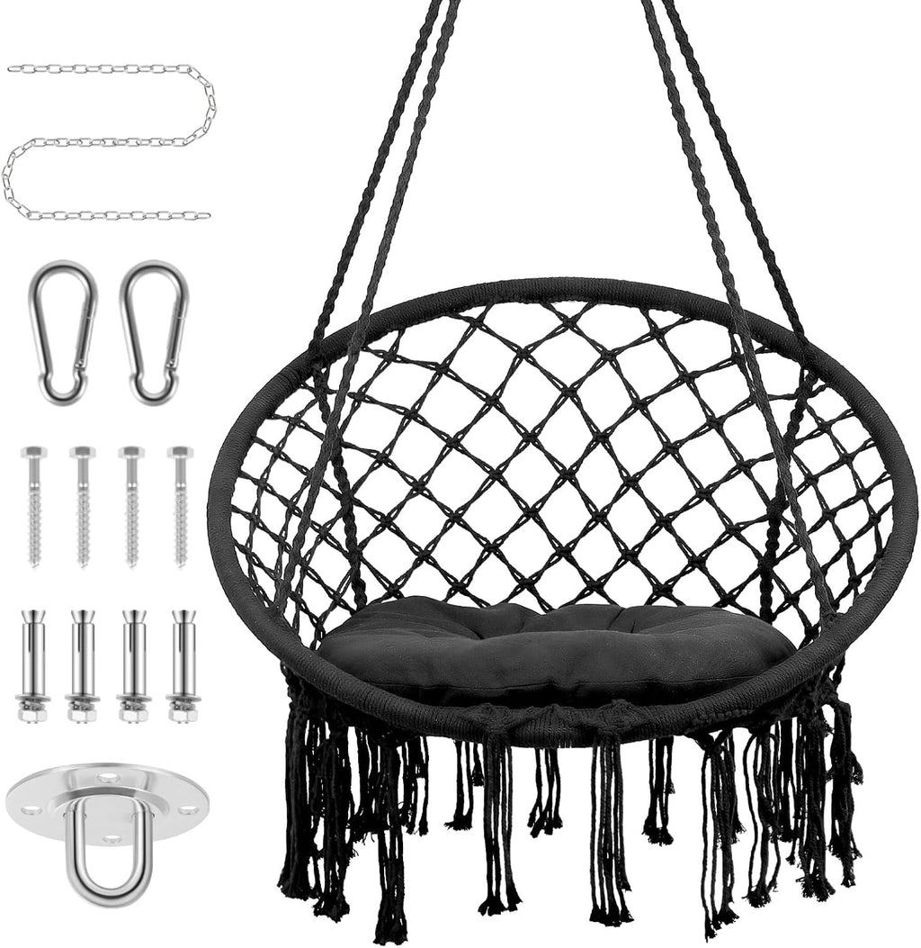 SILLA COLGANTE TIPO HAMACA CON COJÍN FEL012604027